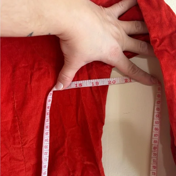 J.Jill Corduroy Tunic Top – Medium Petite – Orange Button-Front - Picture 8 of 9